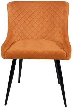 Malmo Burnt Orange Velvet Fabric Dining Chair Sold In Pairs