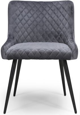 Malmo Grey Velvet Fabric Dining Chair Sold In Pairs