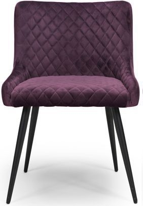 Malmo Mulberry Velvet Fabric Dining Chair Sold In Pairs