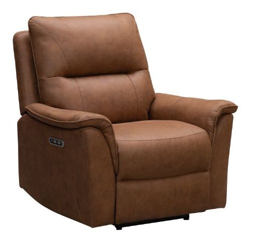 Kansas Tan Faux Leather 1 Seater Power Recliner Chair