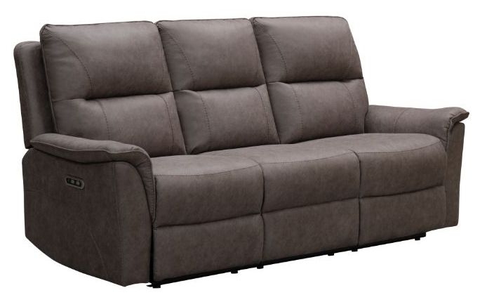 Kansas Truffle Faux Leather 3 Seater Recliner Sofa