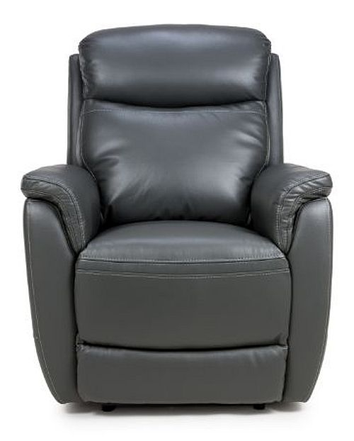 Kent Grey Leather 1 Seater Armchair