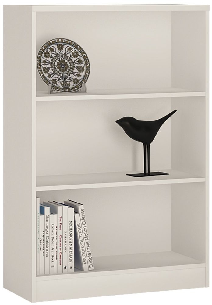 4 You Pearl White Medium Wide Bookcase