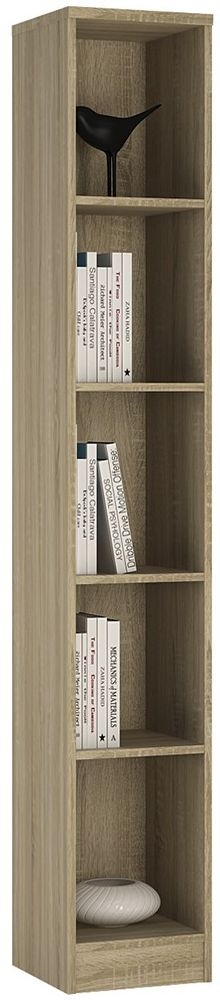 4 You Sonama Oak Tall Narrow Bookcase