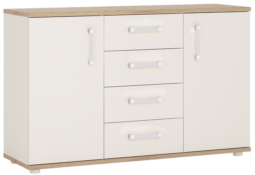 4kids 2 Door 4 Drawer Sideboard With Opalino Handles