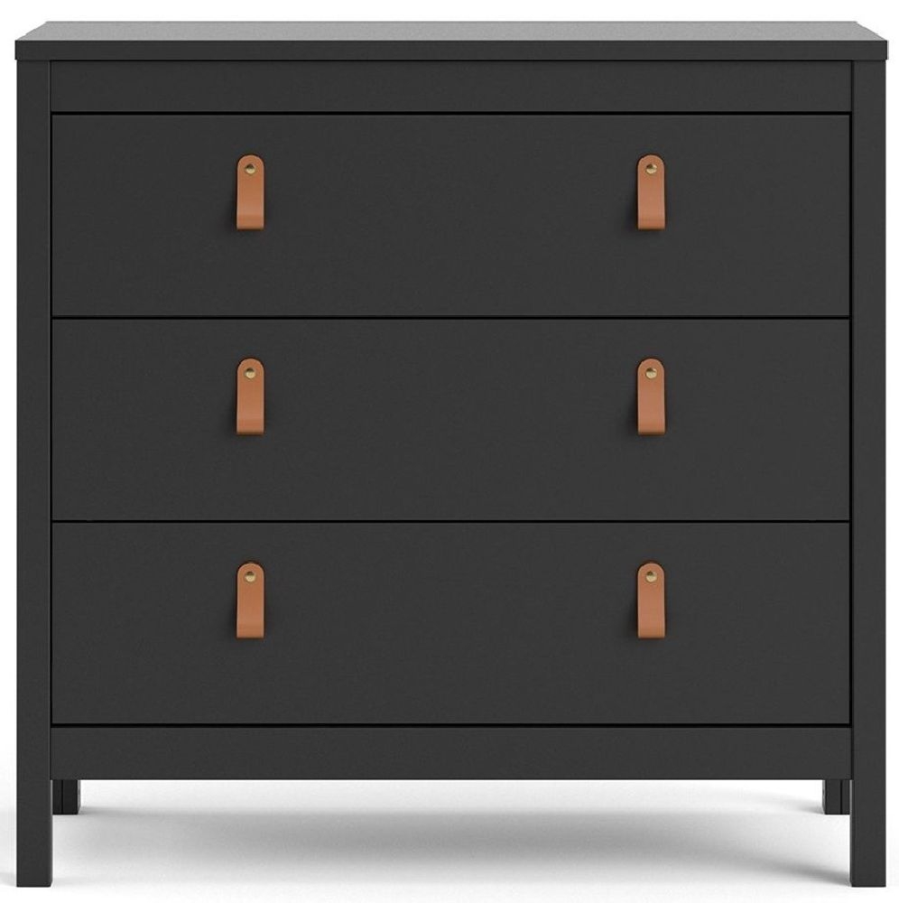 Barcelona Matt Black 3 Drawer Chest