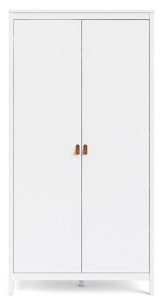 Barcelona White 2 Door Wardrobe