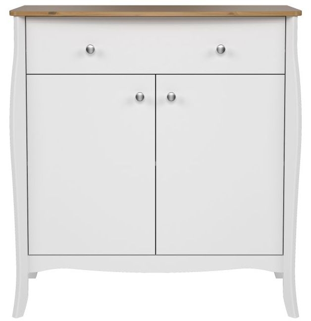 Baroque White 2 Doors 1 Drawer Sideboard