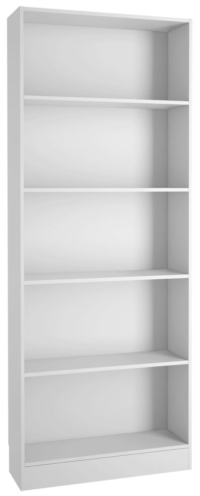 Basic White Tall Wide Bookcase