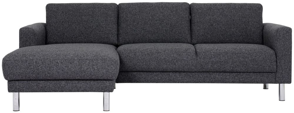 Cleveland Nova Antracit Fabric Longue Chaise Left Hand Side Sofa