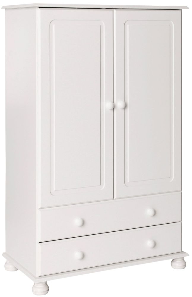 Copenhagen White 2 Door Wardrobe