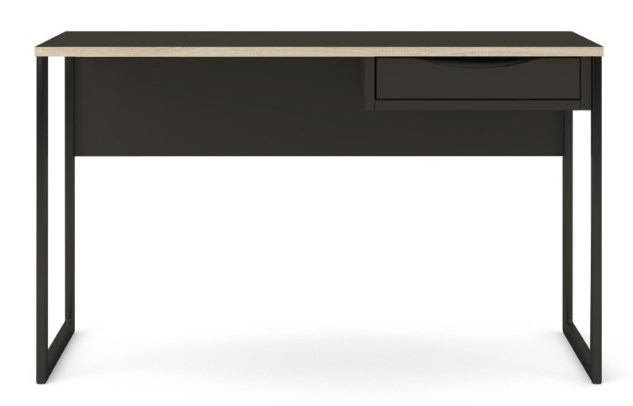 Function Plus Black And Oak 1 Drawer Wide Desk