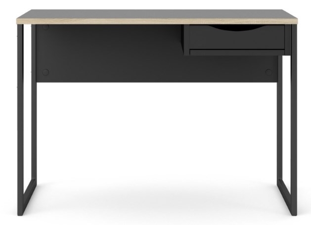 Function Plus Black And Oak 1 Drawer Desk