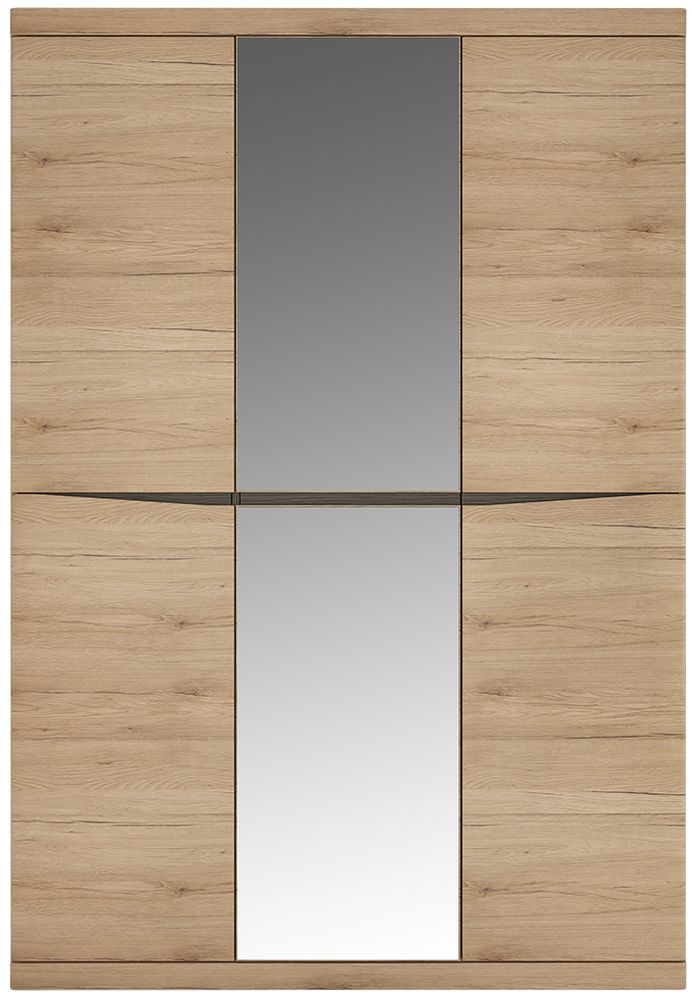 Kensington Oak 3 Door Mirror Wardrobe