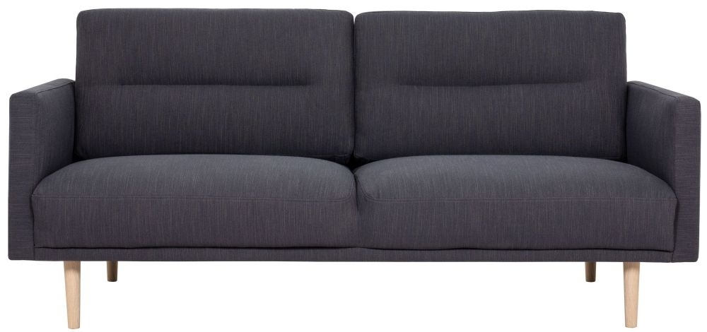 Larvik Antracit Fabric 25 Seater Sofa With Oak Legs