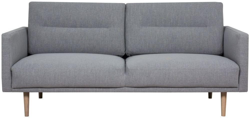 Larvik Grey Fabric 25 Seater Sofa With Oak Legs