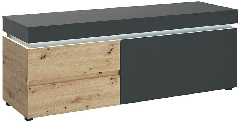 Luci Platinum And Oak Tv Unit With Led Light