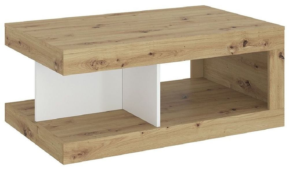 Luci White And Oak Coffee Table