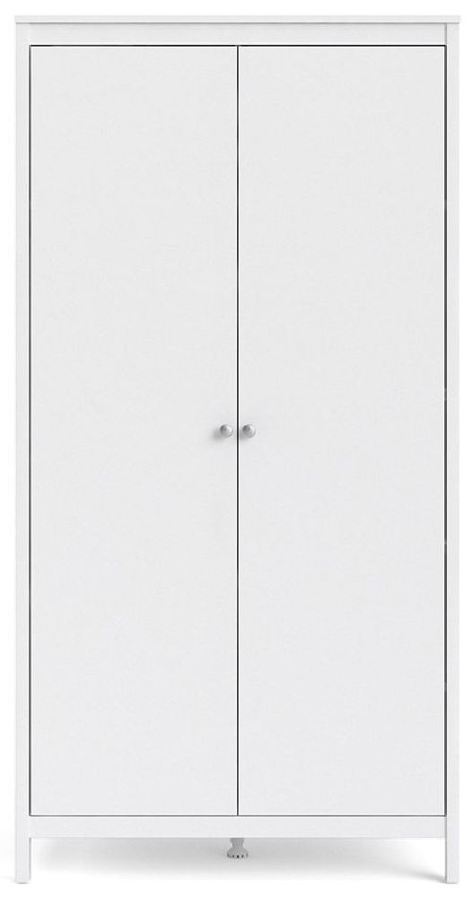 Madrid White 2 Door Wardrobe