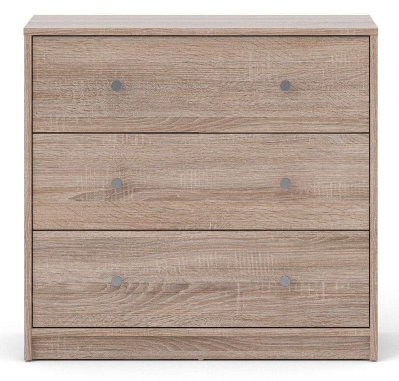 May Truffle Oak 3 Drawer Chest