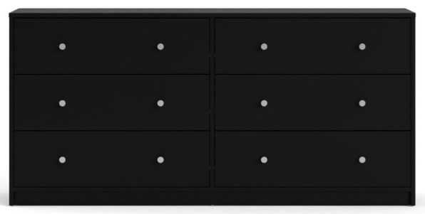 May Black 6 Drawer Chest