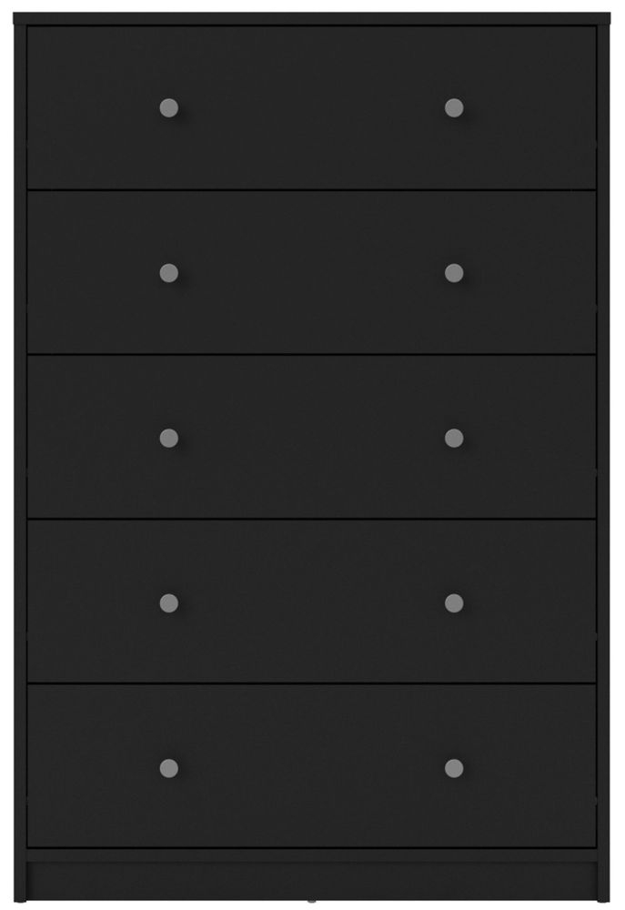 May Black 5 Drawer Chest