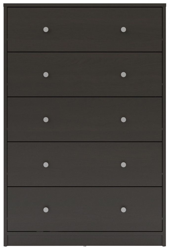 May Dark Walnut 5 Drawer Chest