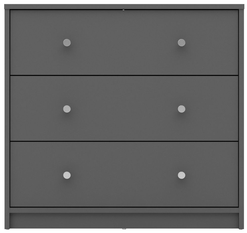 May Grey 3 Drawer Chest