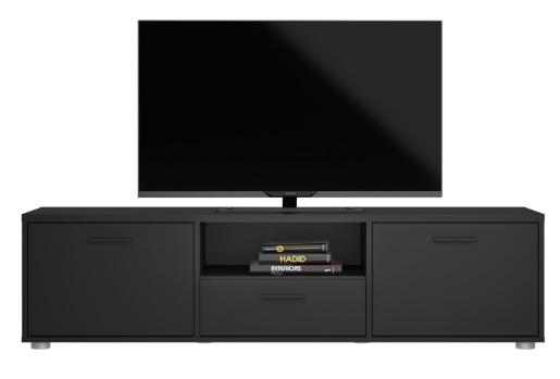 Media Black 2 Door 1 Drawer Tv Unit