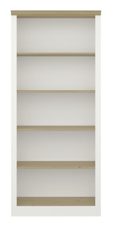Nola White And Pine Open Bookcase