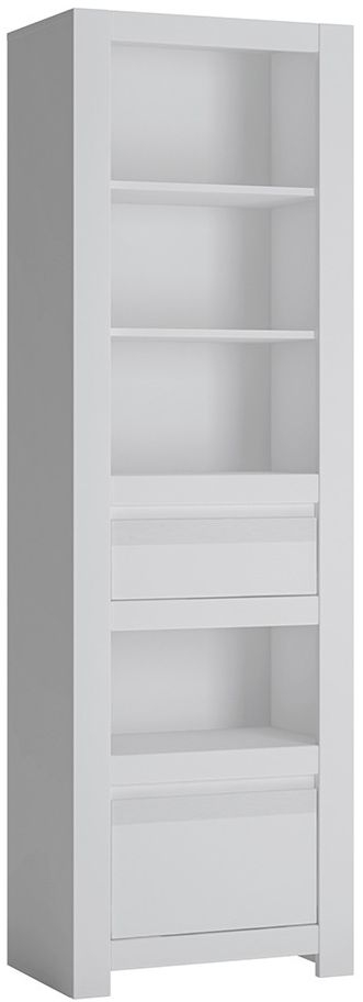 Novi Alpine White 2 Drawer Bookcase