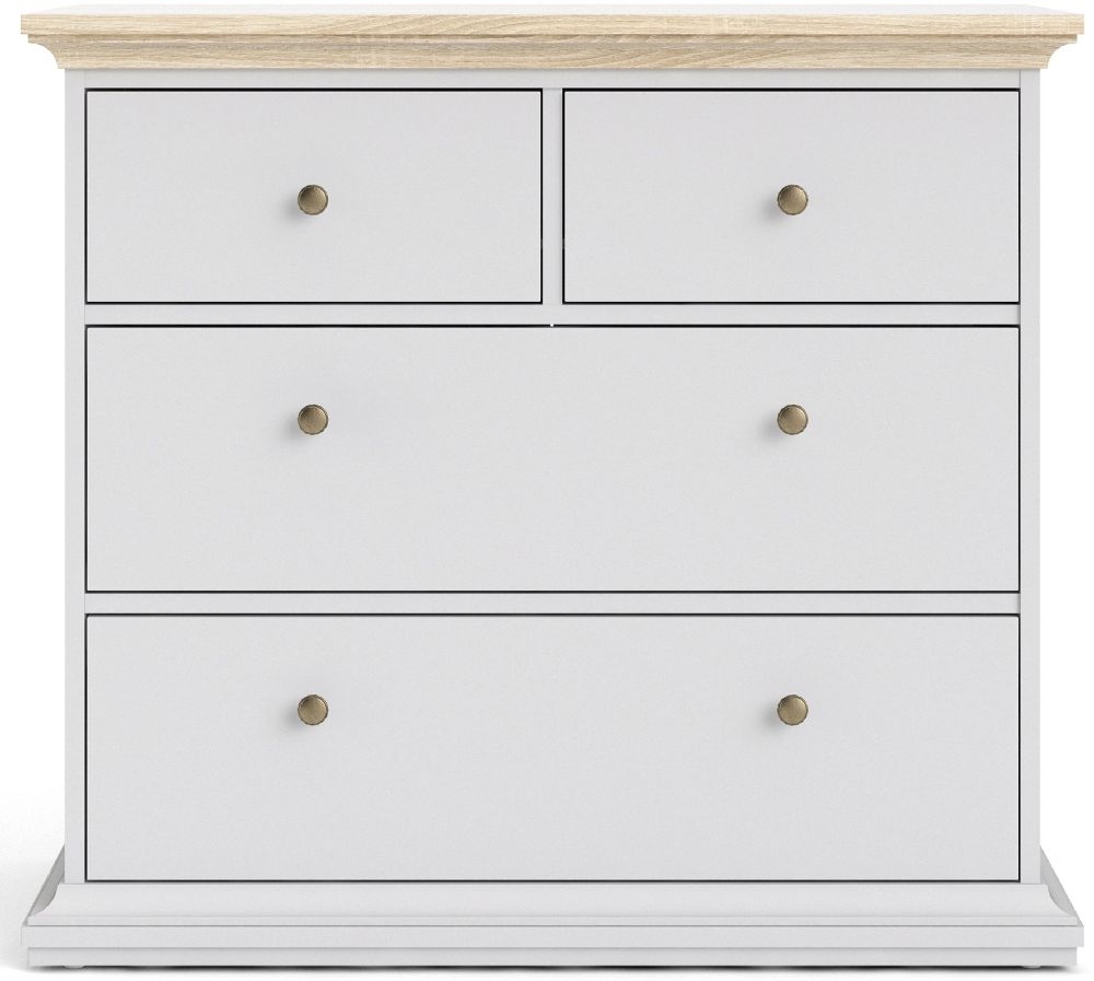 Paris Oak And White 22 Drawer Chest