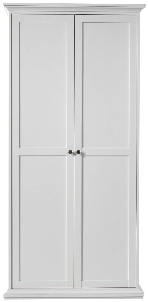 Paris White 2 Door Wardrobe