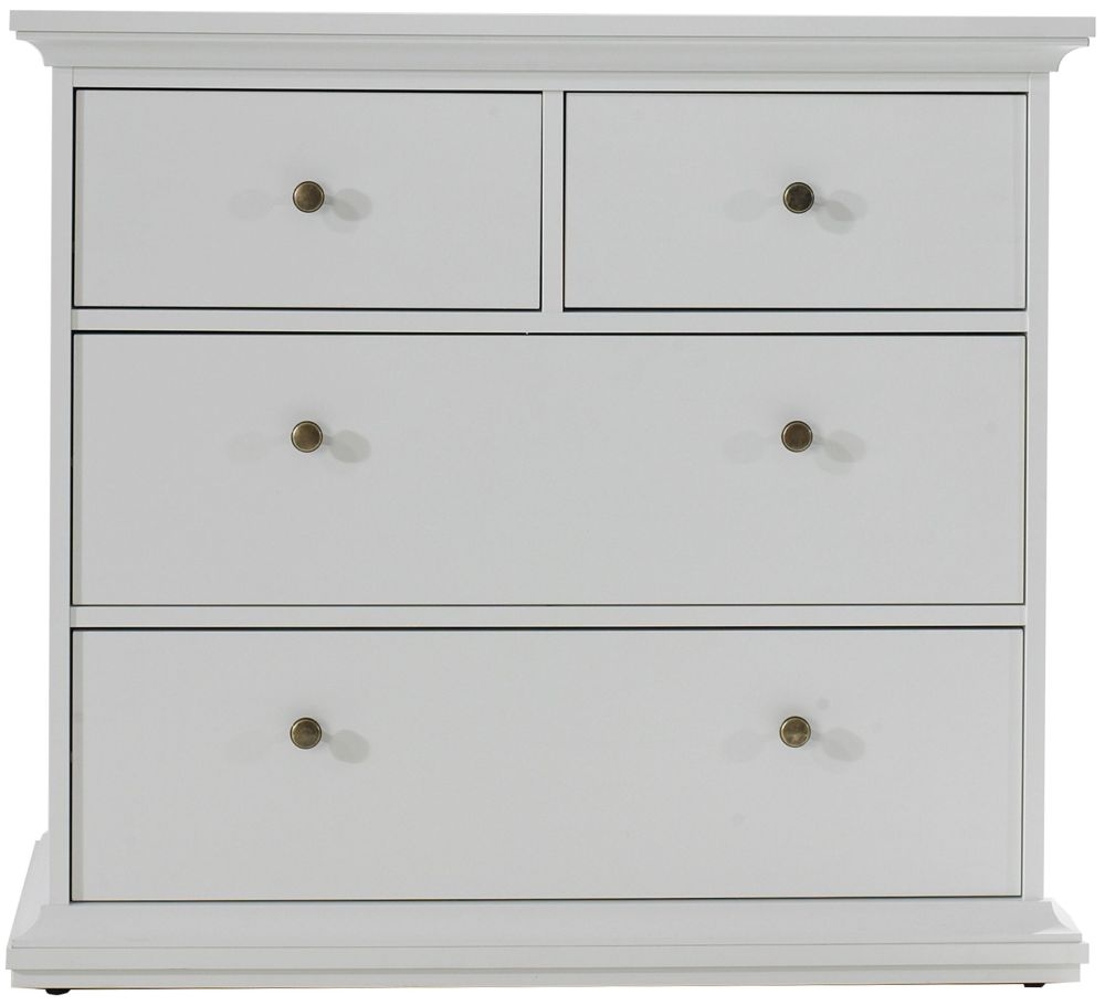 Paris White 4 Drawer Chest