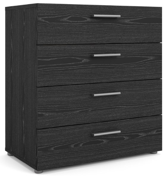 Pepe Black Woodgrain 4 Drawer Chest