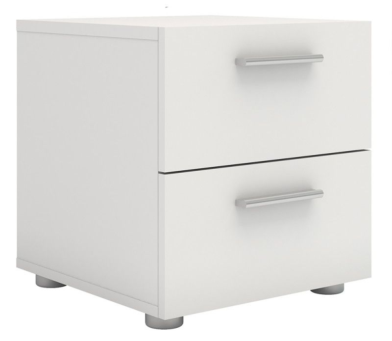 Pepe White 2 Drawer Bedside Cabinet