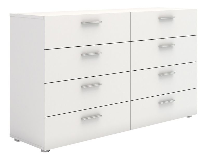 Pepe White 8 Drawer Wide Chest