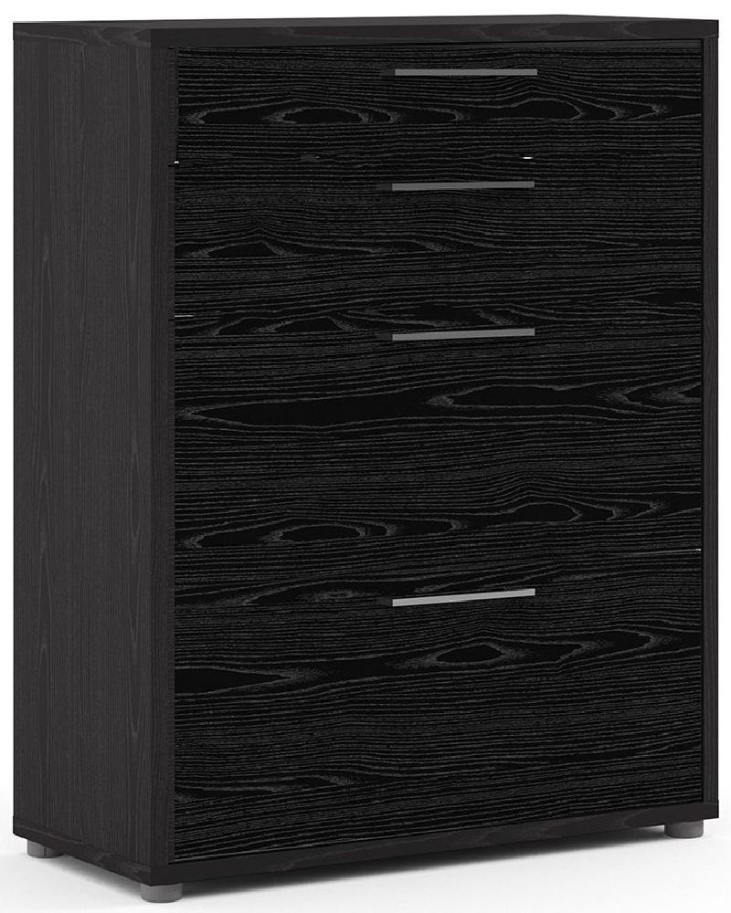 Prima Black 4 Drawer Bookcase