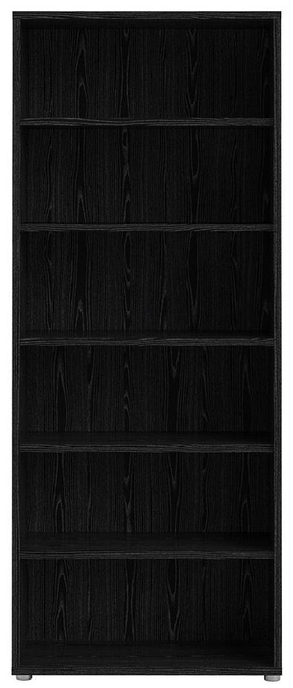 Prima Black 5 Shelves Open Bookcase
