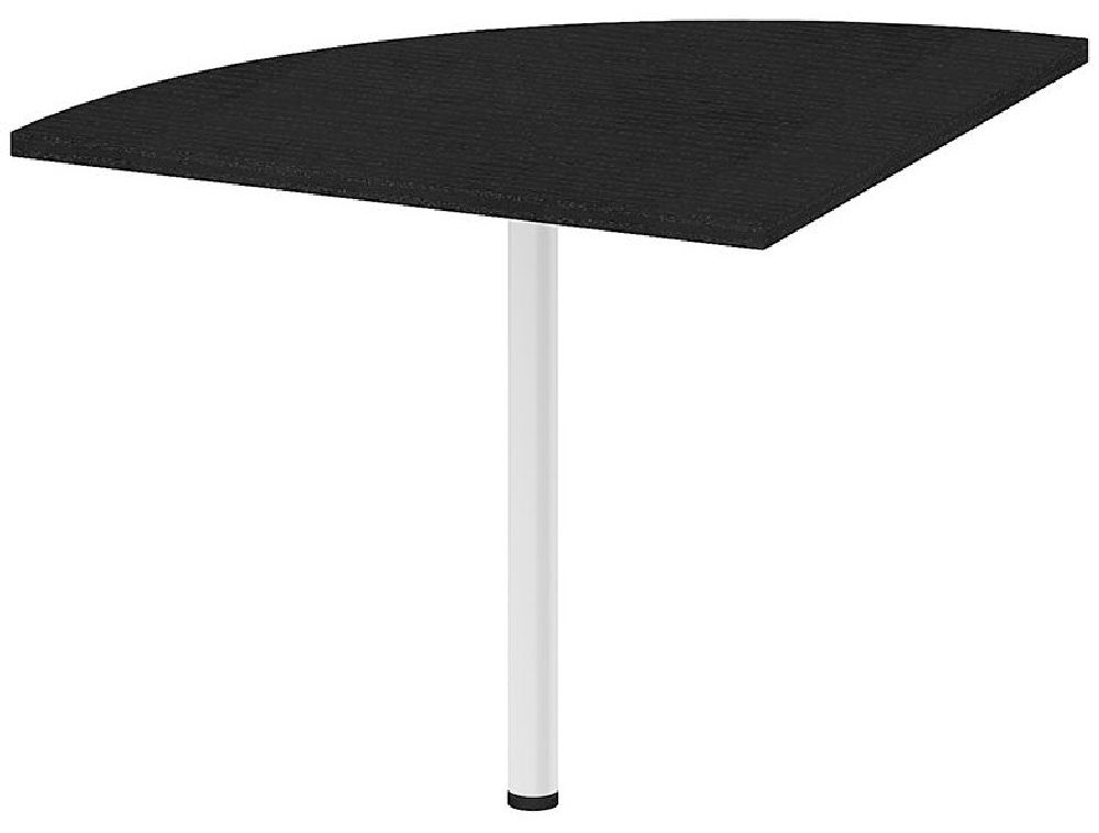 Prima Black Corner Desk With White Leg