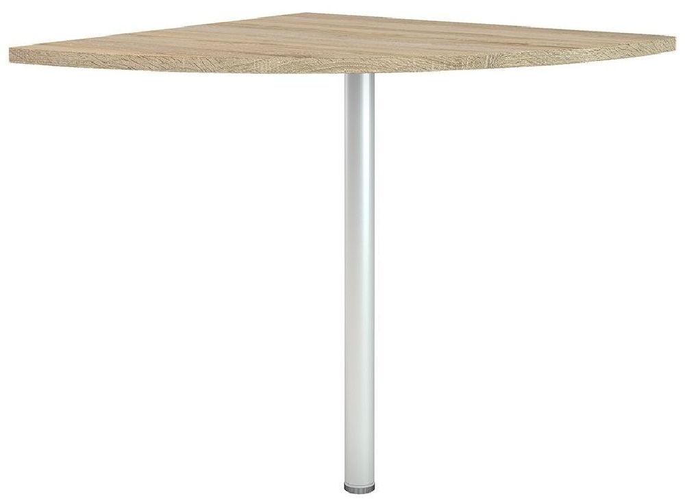 Prima Oak Corner Desk With Silver Leg