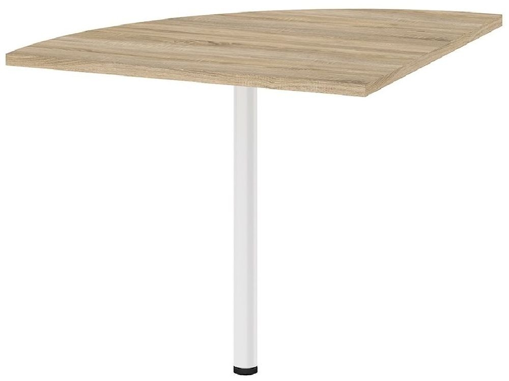 Prima Oak Corner Desk With White Leg