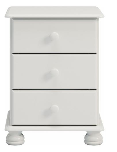 Richmond Off White 3 Drawer Bedside Cabinet