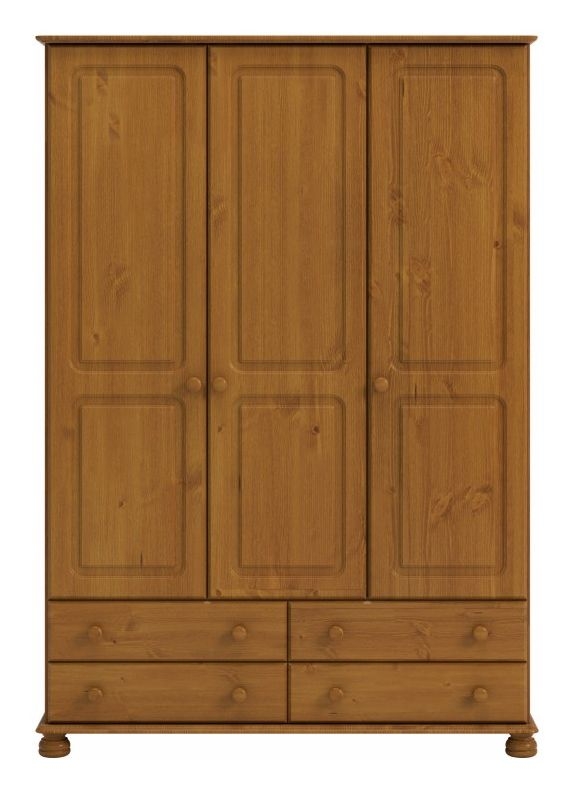 Richmond Pine 3 Door 4 Drawer Combi Wardrobe