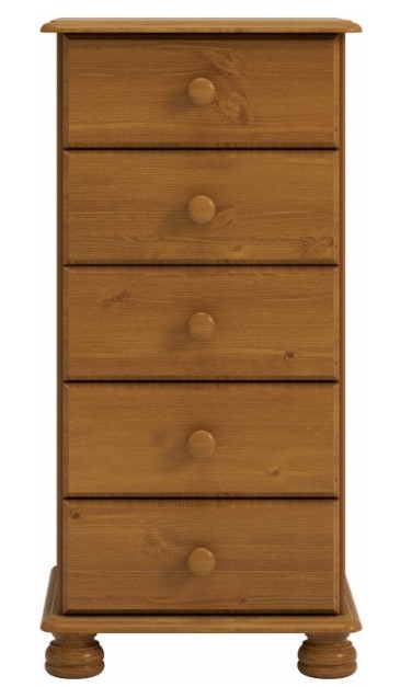 Richmond Pine 5 Drawer Narrow Chest