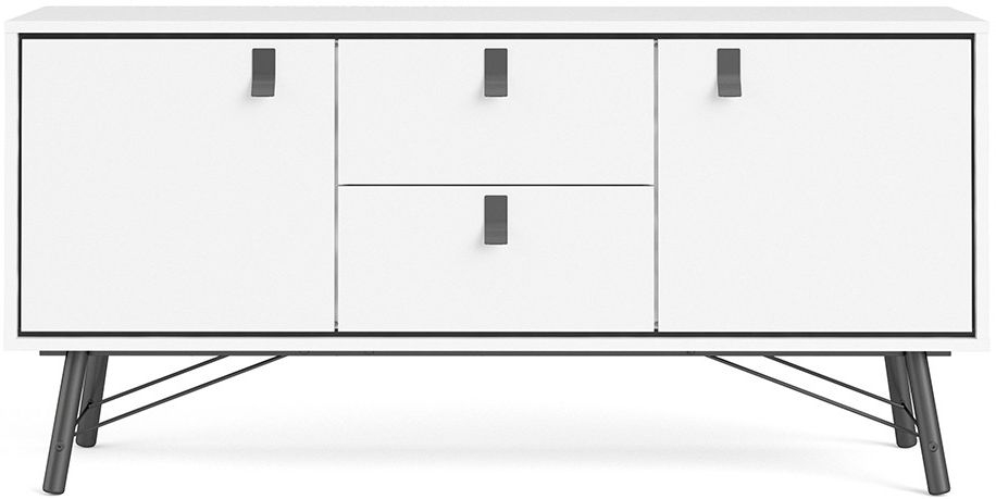 Ry Matt White 2 Door 2 Drawer Sideboard