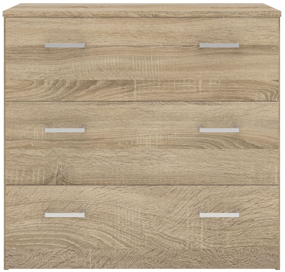 Space Oak 3 Drawer Chest