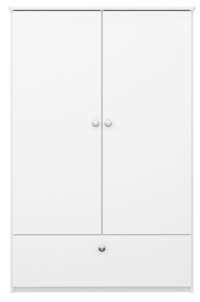 Product photograph of Steens For Kids 2 Door 1 Drawer Wardrobe White from Choice Furniture Superstore