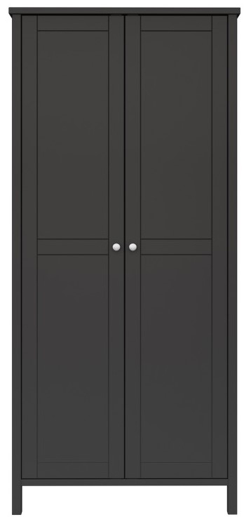Tromso Black 2 Door Wardrobe