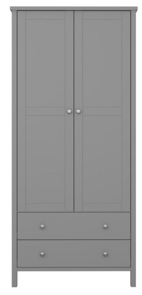 Tromso Grey 2 Door 2 Drawer Combi Wardrobe